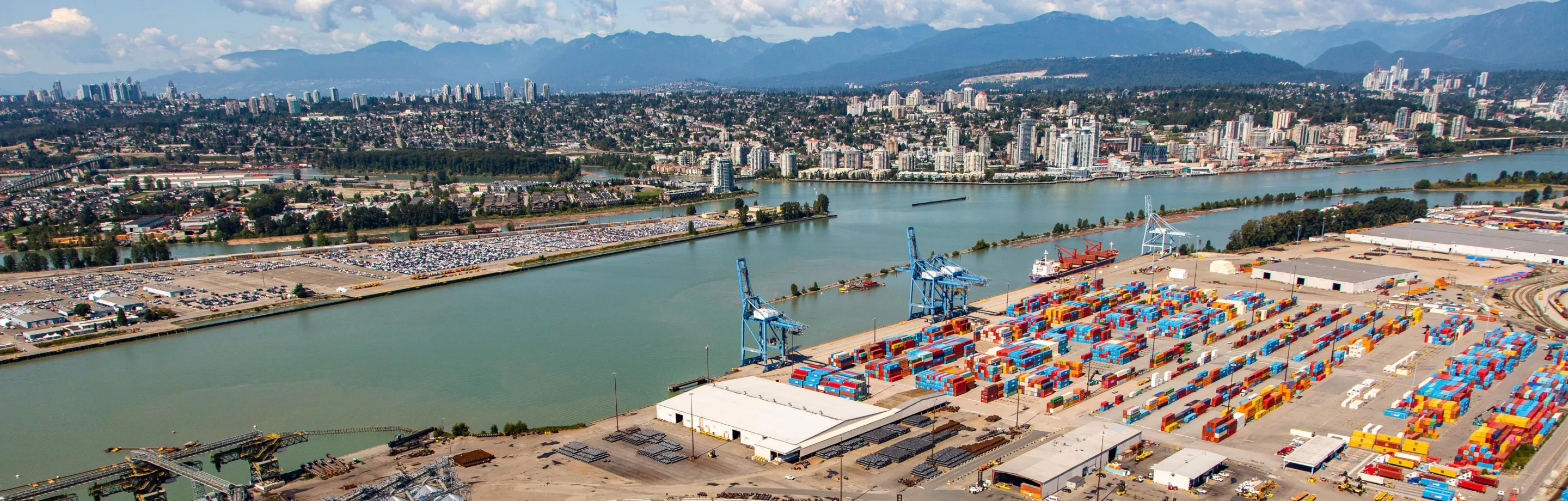 Aerial of Fraser Surrey Docks