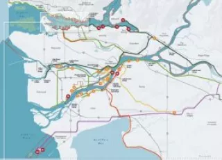 Map of the Port of Vancouver surrounding areas