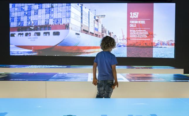 Photo of a child in the Port of Vancouver Discovery Centre