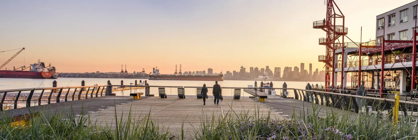 Lonsdale quay and the Port of Vancouver